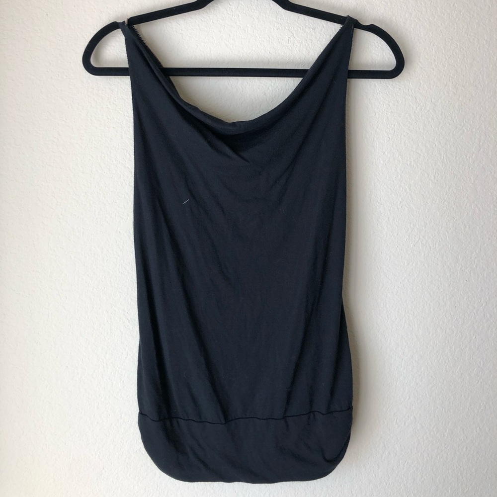 Cowl Neck Knit Zipper Detail Top